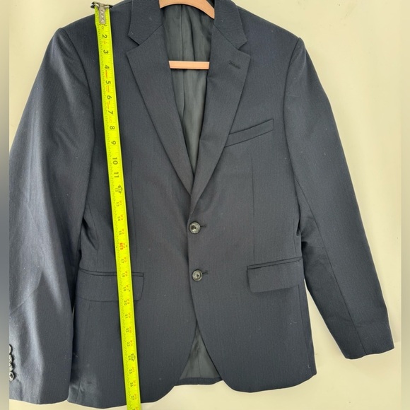 Zara Men's Navy Blue Two Button Blazer Suit Jacket - Picture 7 of 12